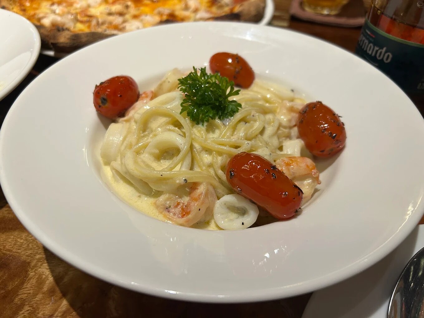 The creamy pink pasta captures the essence of Italian comfort food beautifully